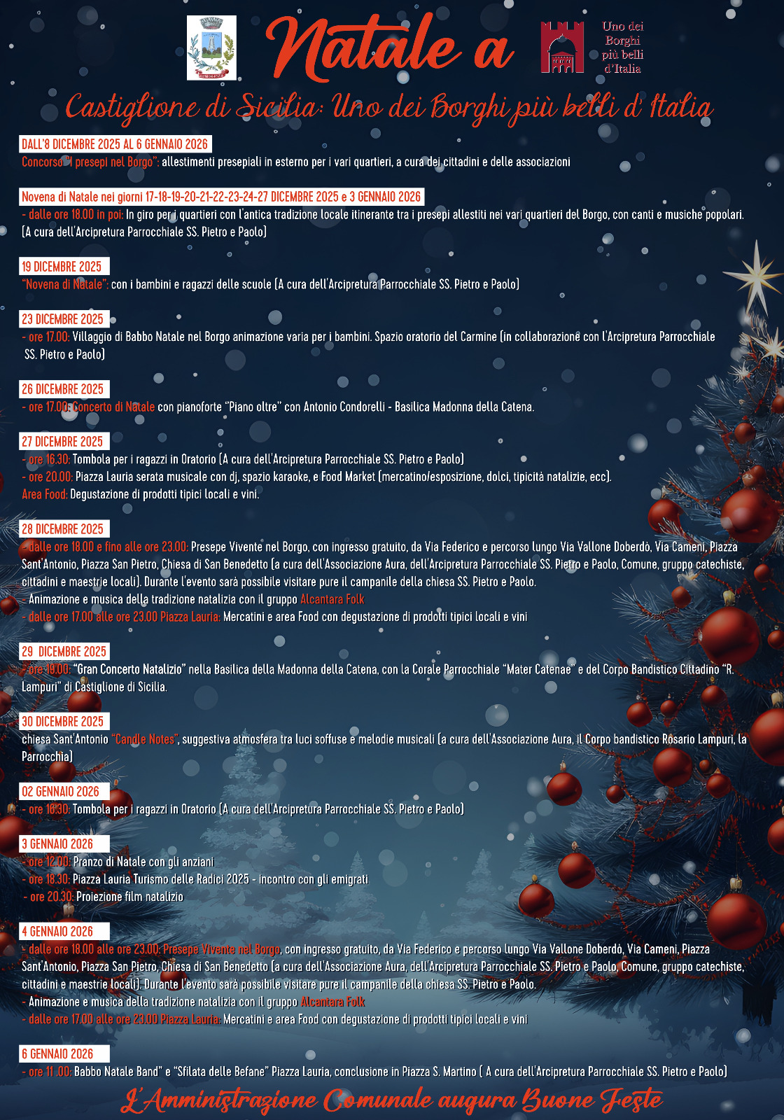 locandina programma Natale 2025
